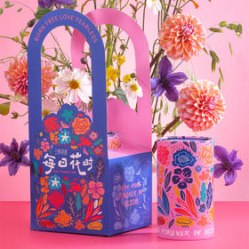 三时花述 每日花时墨红玫瑰花茶30g/罐