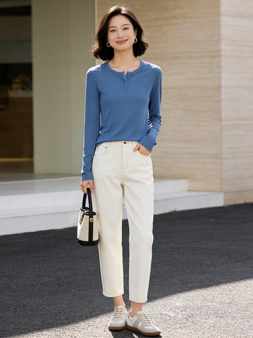 预售 臣禾	【后腰松紧老爹裤】梨形必备小个子牛仔裤休闲裤	9261060158 商品图4