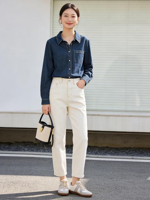 预售 臣禾	【后腰松紧老爹裤】梨形必备小个子牛仔裤休闲裤	9261060158 商品图6