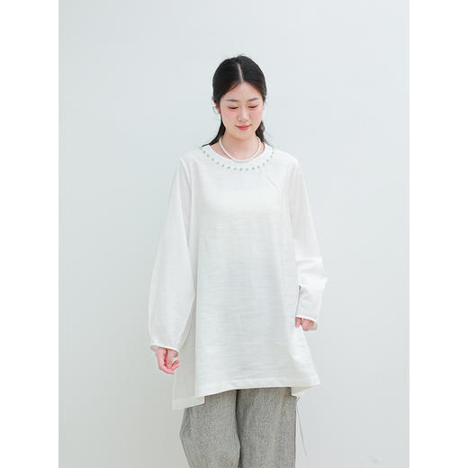 【2026东衣作】新中式上衣（26708011鱼肚白） 商品图3