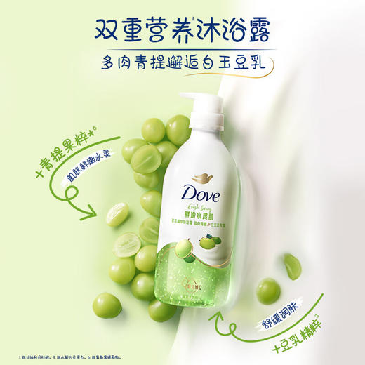 多芬（Dove）精华沐浴露多肉青提白玉豆乳香 620g 商品图3