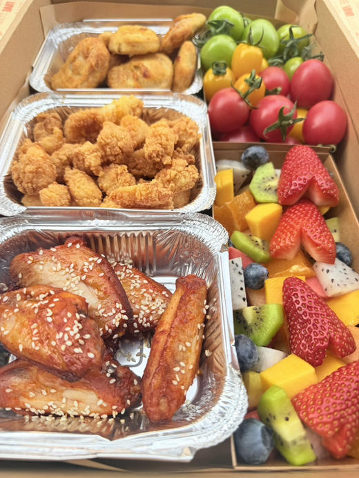 【出游套餐A】鸡翅+鸡块+鸡米花+果切+三色番茄 商品图5