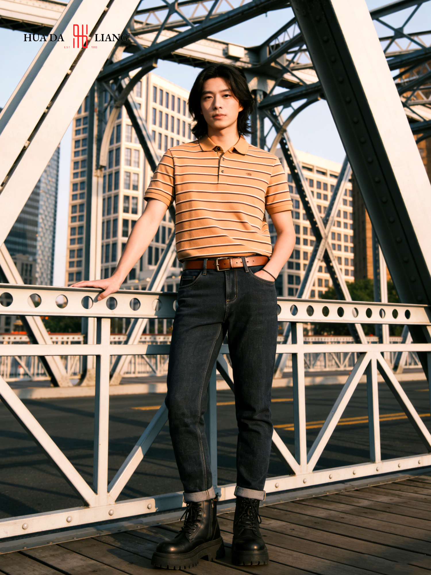 男装25秋冬新品牛仔直桶长裤2219-K1204