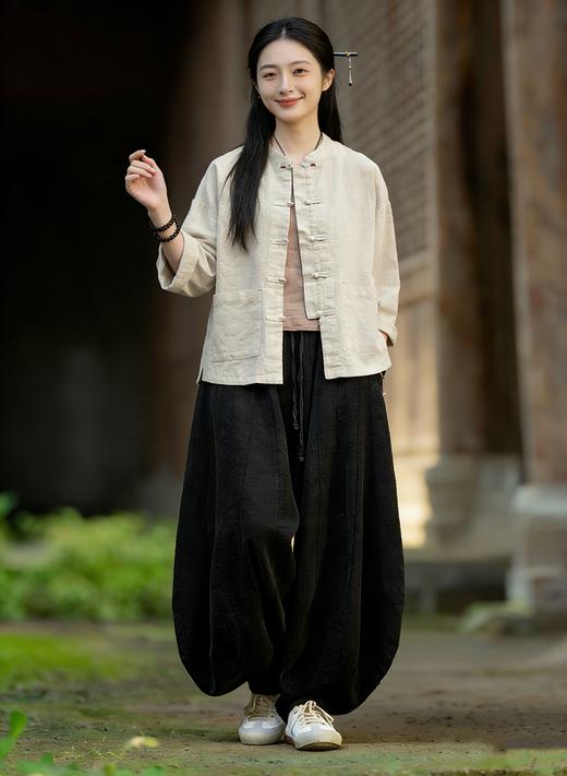 预售 臣禾	【棉麻对襟外套】 舒适休闲外套	9261010375 商品图2