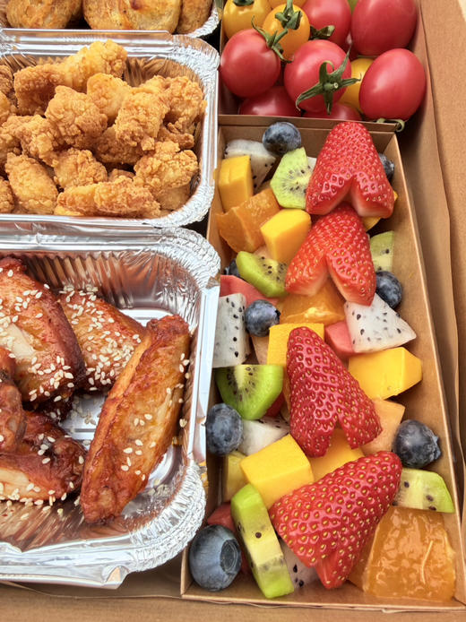 【出游套餐A】鸡翅+鸡块+鸡米花+果切+三色番茄 商品图6