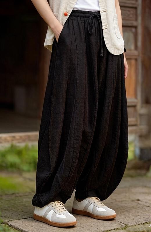 预售 臣禾	【文艺灯笼裤】复古松驰感棉麻休闲裤	9261060675 商品图1