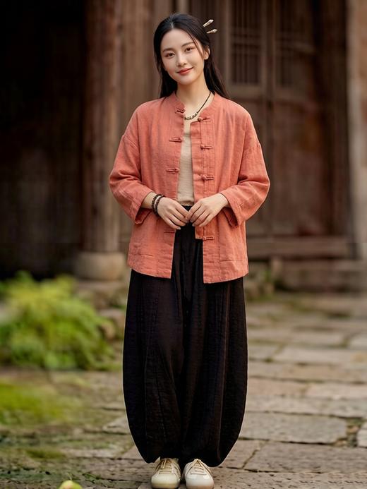 预售 臣禾	【棉麻对襟外套】 舒适休闲外套	9261010375 商品图5