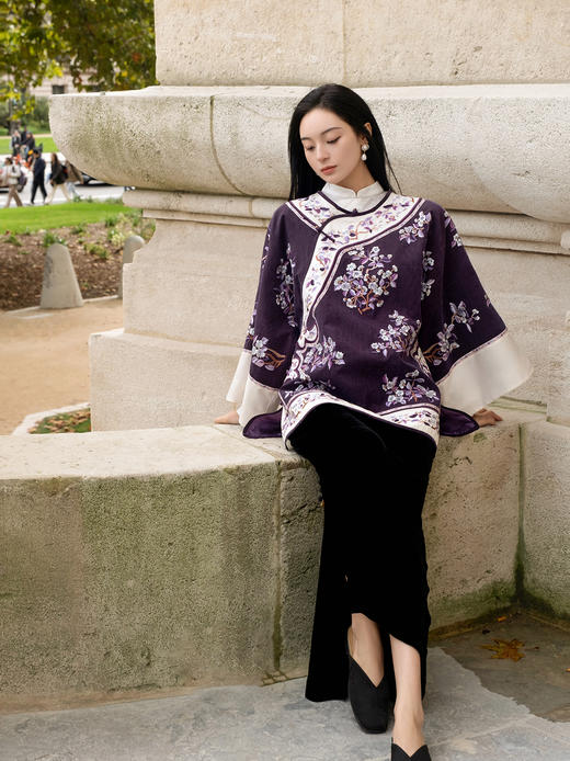 盛唐牡丹| 高货-大宋玉兰重工刺绣中式太太服-紫白 商品图10