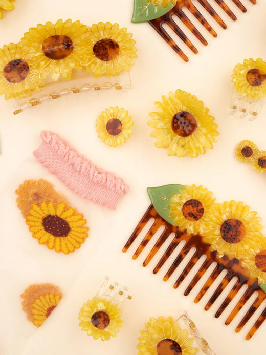 北京仓｜Coucou Suzette-SUNFLOWER-三朵向日葵 发抓［法国设计师］ 商品图5