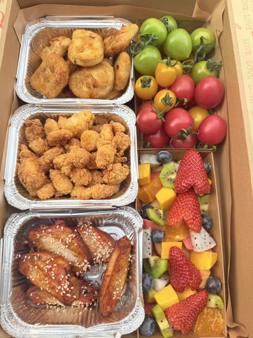 【出游套餐A】鸡翅+鸡块+鸡米花+果切+三色番茄 商品图7