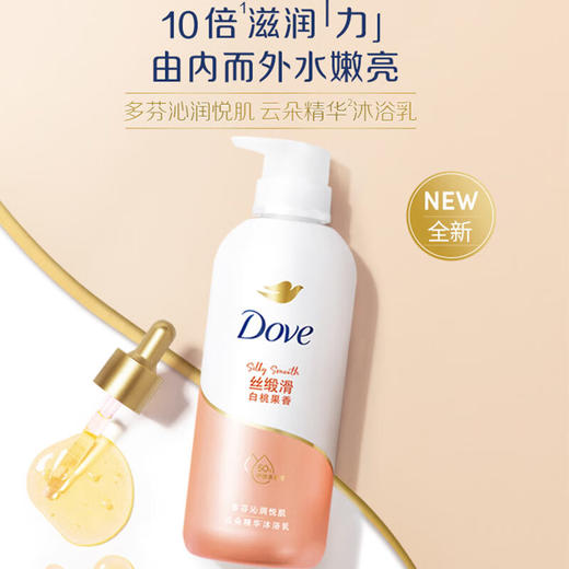 多芬（Dove）白桃果香丝缎滑沐浴乳 500g 商品图1