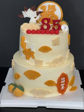 蛋糕定制—双层柿柿如意