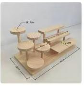 实木加厚五台-三梯置物架（甜品台）/1*1个 商品图0