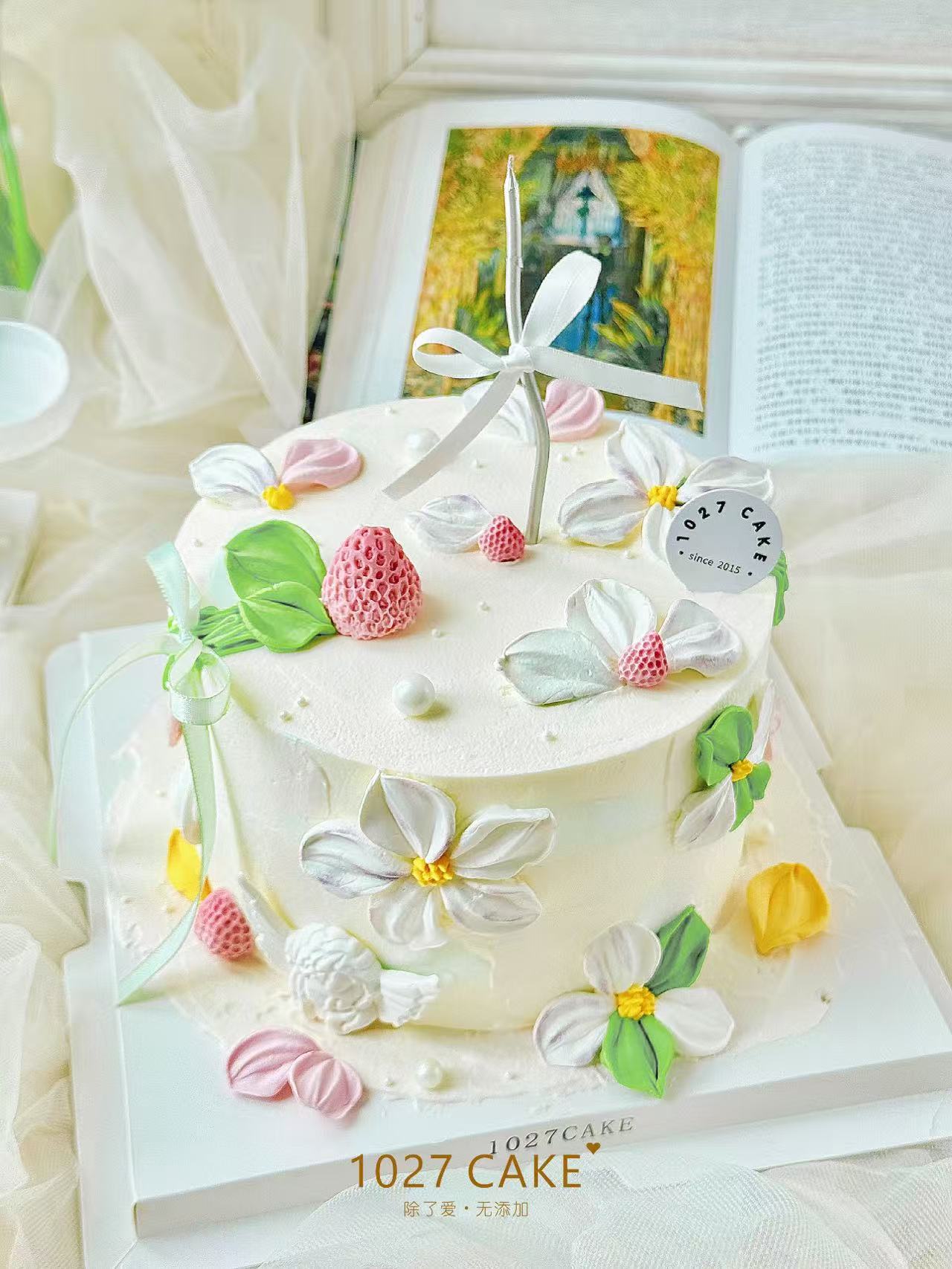 1027CAKE |  春日花园  少女蛋糕，裱花清新蛋糕