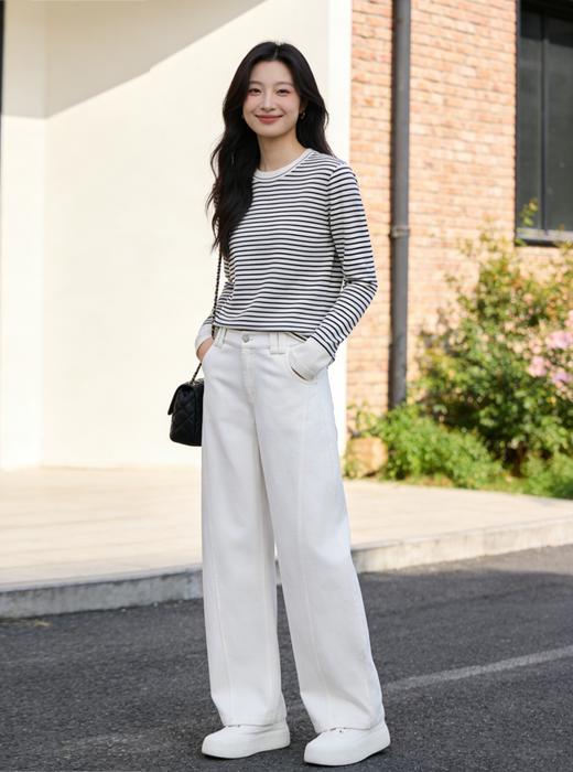 预售 臣禾	【云白弯刀裤】立裁分割时髦廓形休闲裤9261060575 商品图8