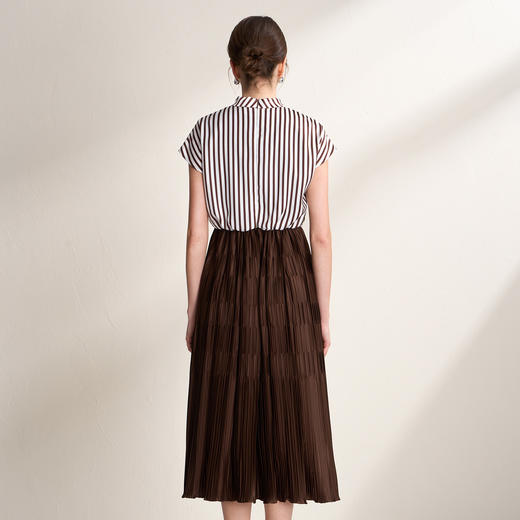 EITIE爱特爱复古通勤风假两件设计感收腰无袖连衣裙2026夏季新款B2607250 商品图4