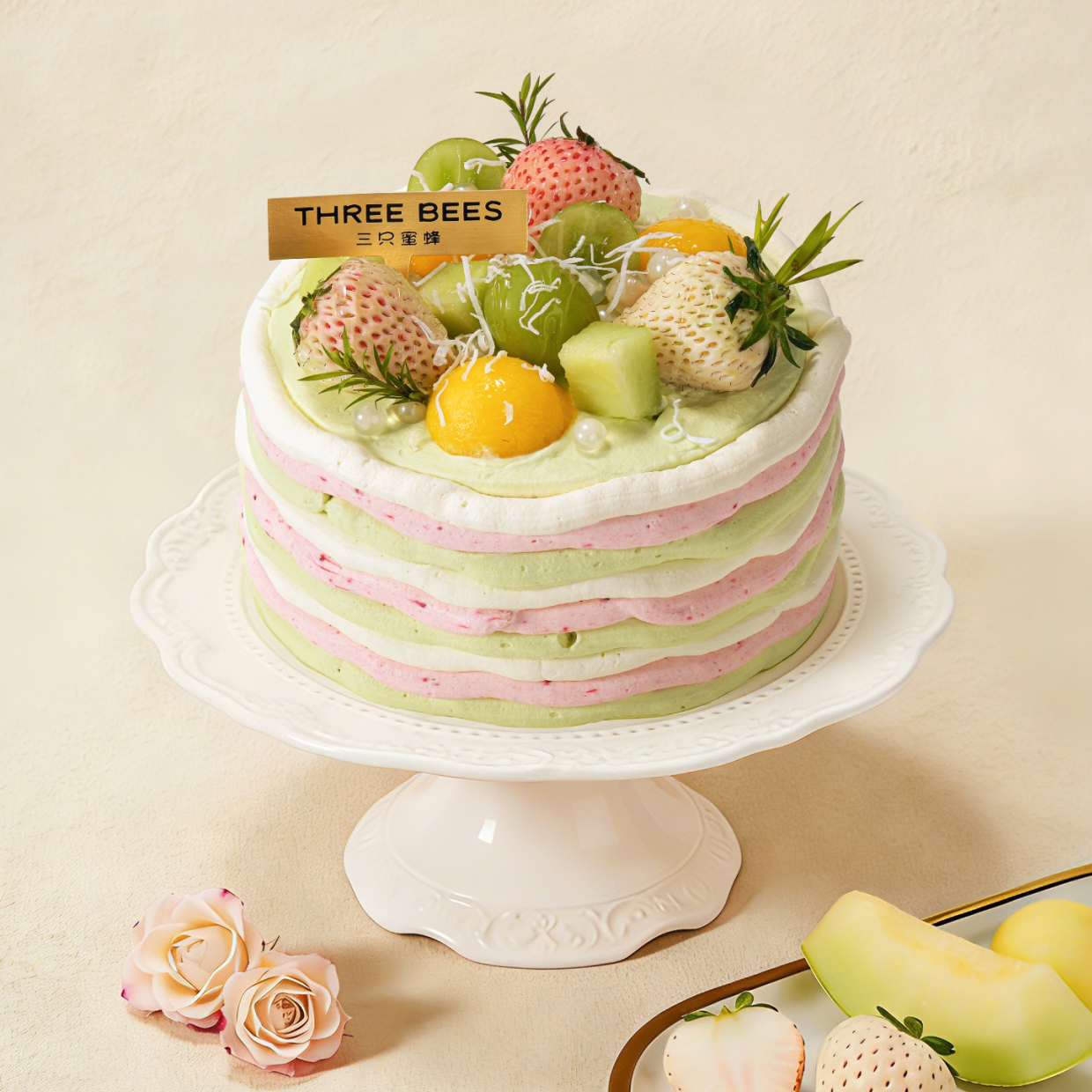 油画玫珑 | 昕昕生日同款【玫珑蜜瓜+草莓】