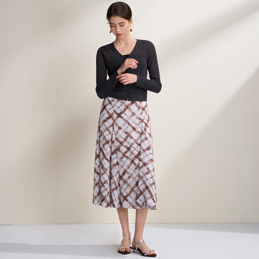 EITIE爱特爱温柔显瘦肌理感薄款V领针织衫防晒开衫外套2026夏新款B2601218 商品图11