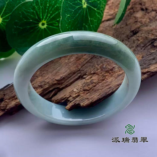 派瑞翡翠 翡翠手镯 糯种 飘花 商品图0