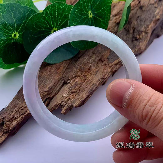 派瑞翡翠 翡翠手镯 糯种 春彩 商品图3