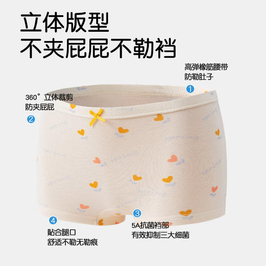 2026 新款女童纯棉平角内裤 中大童学生卡通可爱安全底裤ZXFX2026 商品图2