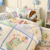 【春夏上新】自然醒全棉简约四件套40支12868卡通印花四件套兔与花笺系列大耳朵兔兔100纯棉儿童三件套JY 商品缩略图11