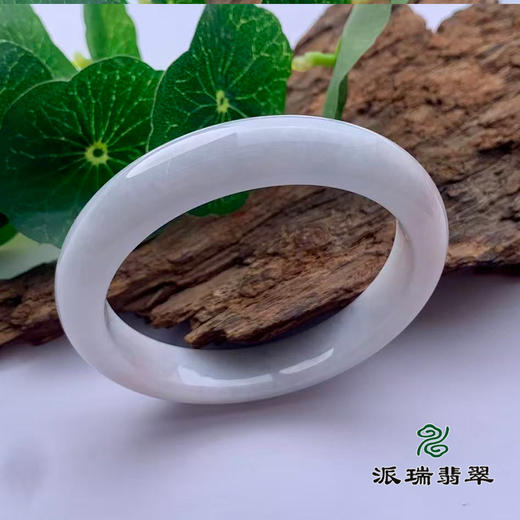派瑞翡翠 翡翠手镯 糯种 白色 商品图0