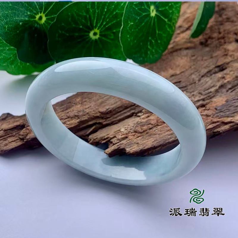 派瑞翡翠 翡翠手镯 糯种 飘花