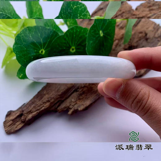 派瑞翡翠 翡翠手镯 糯种 白色 商品图2