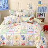 【春夏上新】自然醒全棉简约四件套40支12868卡通印花四件套兔与花笺系列大耳朵兔兔100纯棉儿童三件套JY 商品缩略图2