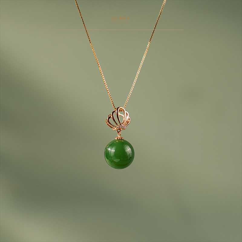 【云冕】金镶碧玉吊坠