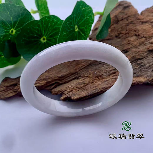 派瑞翡翠 翡翠手镯 糯种 飘花 商品图0