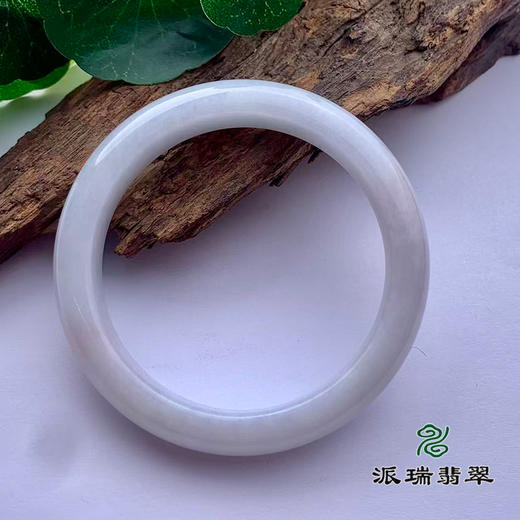 派瑞翡翠 翡翠手镯 糯种 白色 商品图1