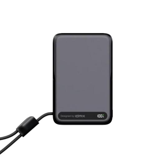 移动电源 无线磁吸带线27W 10000mAh 橙色/灰色-idmix 商品图1
