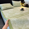 【春夏上新】自然醒5A乙纶全PE花卉轻奢提花凉感软凉席高端夏季冰丝凉席三件套床笠凉感空调单席垫子（可水洗机洗）QJ 商品缩略图6