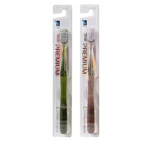 ITO艾特柔成人晶莹软毛牙刷2只装（琥珀绿/棕） 商品图0