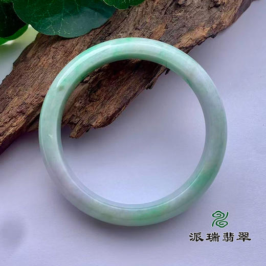 派瑞翡翠 翡翠手镯 糯种 飘花 商品图1