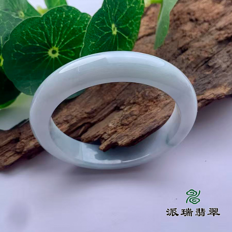 派瑞翡翠 翡翠手镯 糯种 飘花