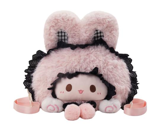 小羊古力·兔子蛋糕包-黑粉色-大号 商品图0