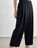 促→垂感面料裤！【自营】2578黑色百搭松紧腰卷边九分哈伦裤-喜出 商品缩略图0