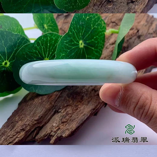 派瑞翡翠 翡翠手镯 糯种 飘花 商品图2