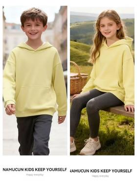 女王节抢购价-不支持退  中大童 3HREE CAT 品牌高支棉彩色系列毛圈内里100%棉连帽卫衣-喜出