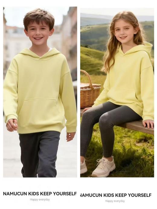 女王节抢购价-不支持退  中大童 3HREE CAT 品牌高支棉彩色系列毛圈内里100%棉连帽卫衣-喜出 商品图0