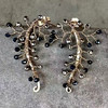 SpoiledBrat Jewelry叶脉系列 黑尖晶铁矿石耳钉 商品缩略图0