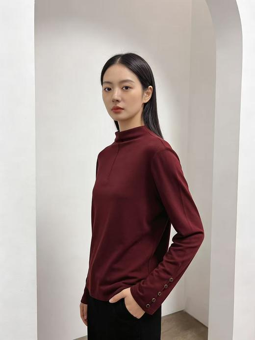 418良粉节|2026 活动爆款 超软糯【自营】很显白～衣周期 276 袖口钉扣高弹质感打底衫上衣-喜出 商品图1