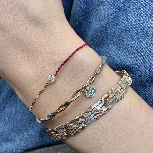 SpoiledBrat Jewelry925纯银镀三色金软镯 商品图3
