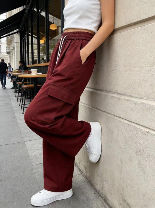 418良粉节|2026 活动爆款 品牌促【自营】衣周期 6310（100%棉）两穿～松紧腰休闲工装裤-喜出 商品图2