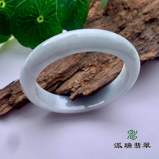 派瑞翡翠 翡翠手镯 糯种 飘花 商品图0
