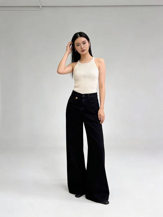 418良粉节|2026 活动爆款 软料牛仔【自营】衣周期 1395（80%棉➕20%氨纶）长款高弹力宽松筒喇大腿脚牛仔裤拖地裤-喜出 商品图3