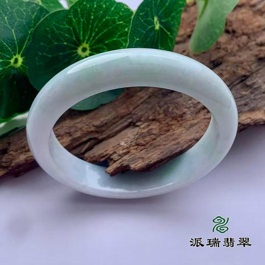 派瑞翡翠 翡翠手镯 糯种 飘花 商品图0